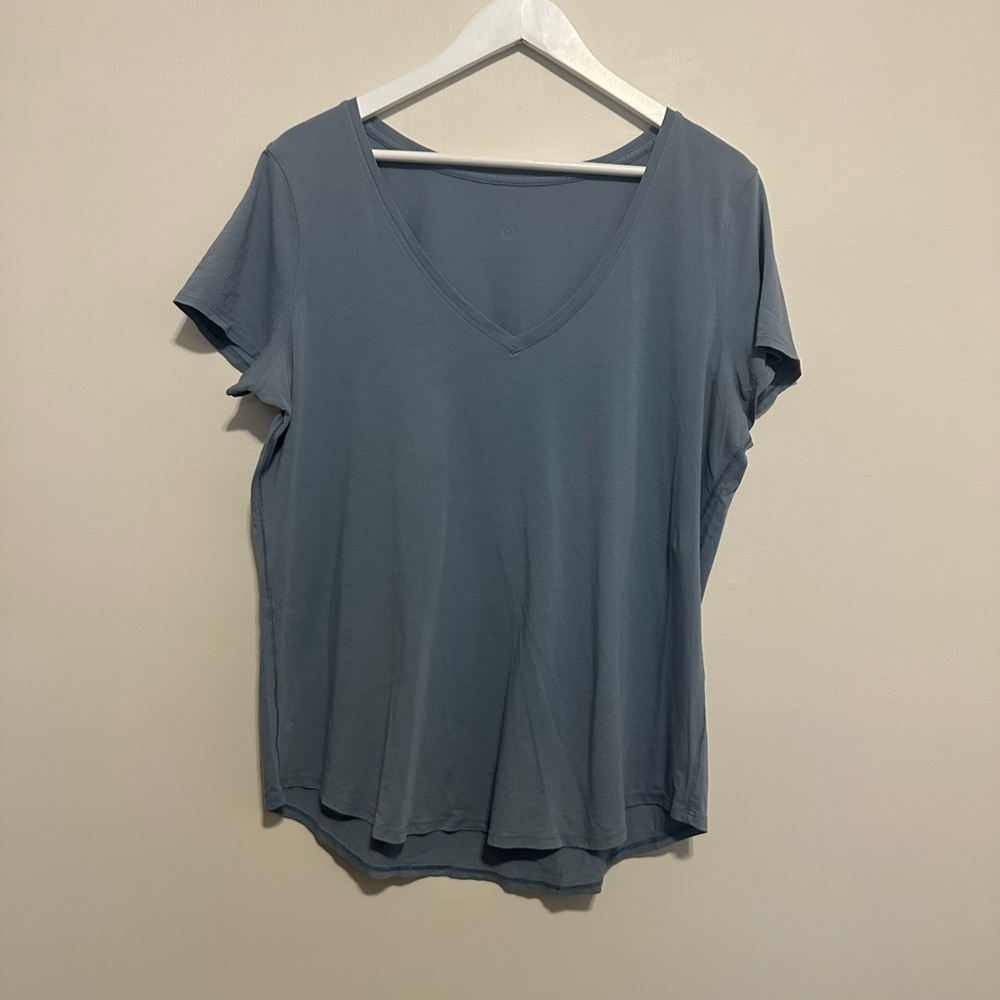 Lululemon V-Neck Short Sleeve Tee - Slate Blue
